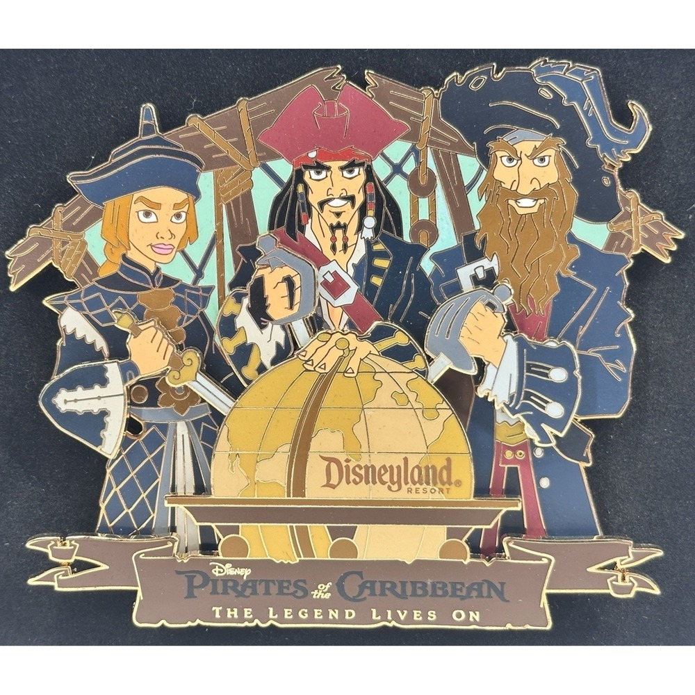 JUMBO LE 500 Disney Pin Pirates Caribbean Elizabeth Swann Jack Sparrow Barbossa